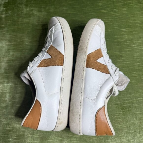 Victoria Berlin Womens White & Tan Leather Sneakers Size 40 US Size 9 Lace-up - Picture 7 of 9
